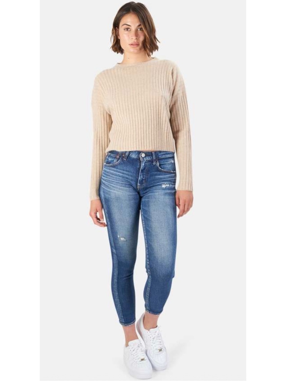 MOUSSY VINTAGE | Prichard Lightly Distressed Mid Rise Skinny Ankle Jeans Sz. 27